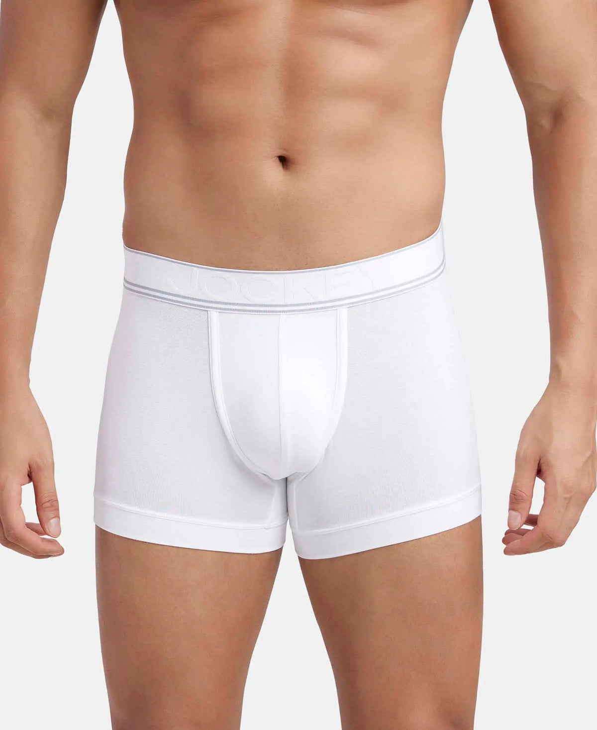 Tencel Micro Modal Elastane Stretch Solid Trunk with Natural StayFresh Properties - White