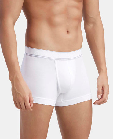Tencel Micro Modal Elastane Stretch Solid Trunk with Natural StayFresh Properties - White