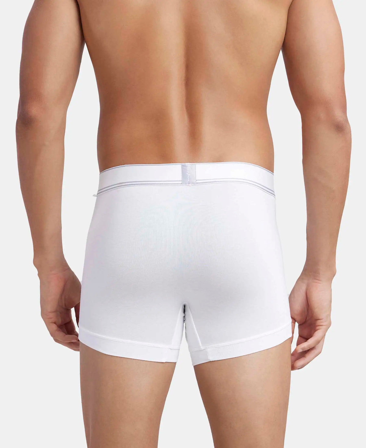 Tencel Micro Modal Elastane Stretch Solid Trunk with Natural StayFresh Properties - White