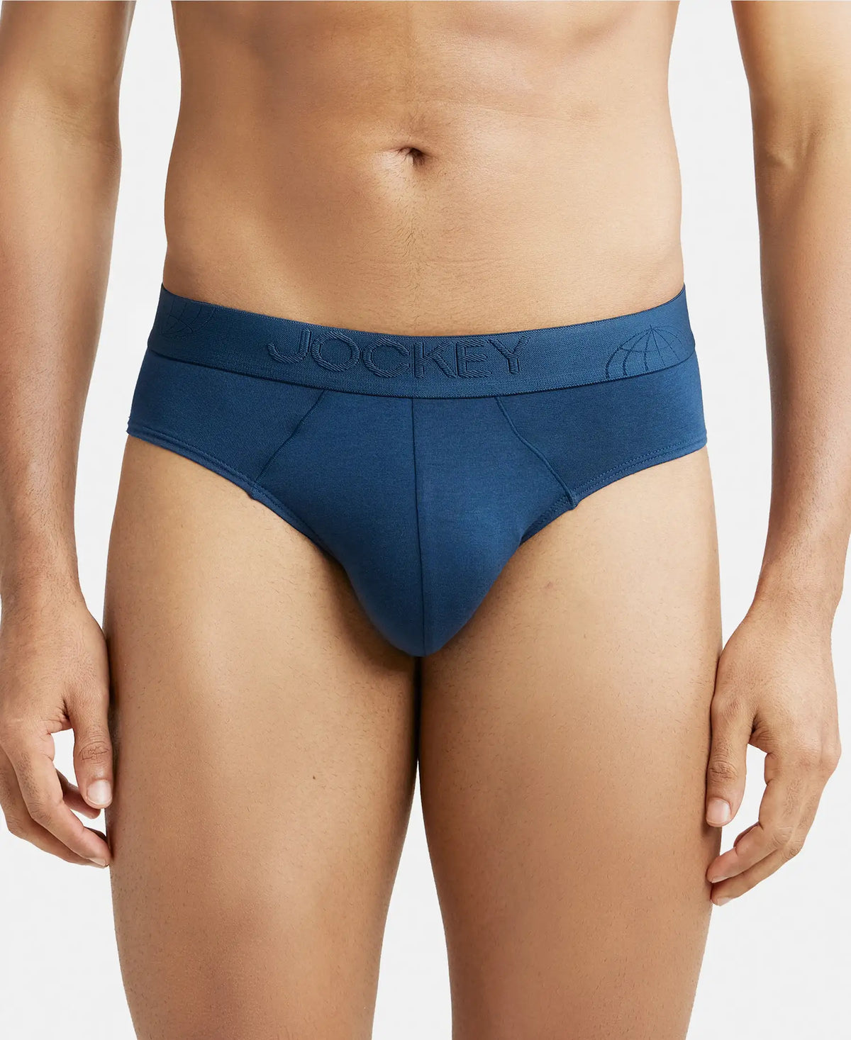 Tencel Micro Modal Cotton Elastane Stretch Solid Brief with Natural StayFresh Properties - Petrol