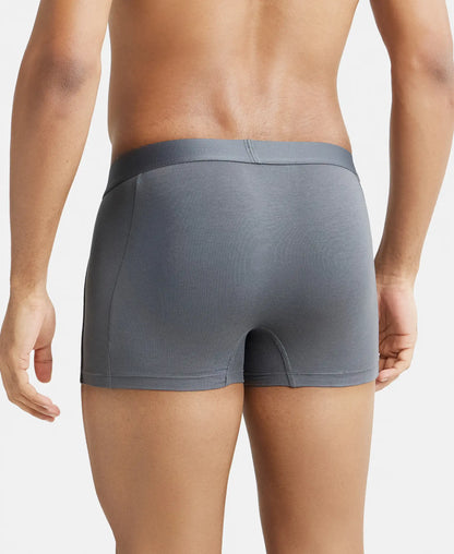 Tencel Micro Modal Cotton Elastane Stretch Solid Trunk with Natural StayFresh Properties - Gun Metal