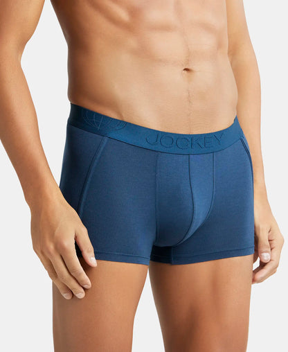 Tencel Micro Modal Cotton Elastane Stretch Solid Trunk with Natural StayFresh Properties - Petrol