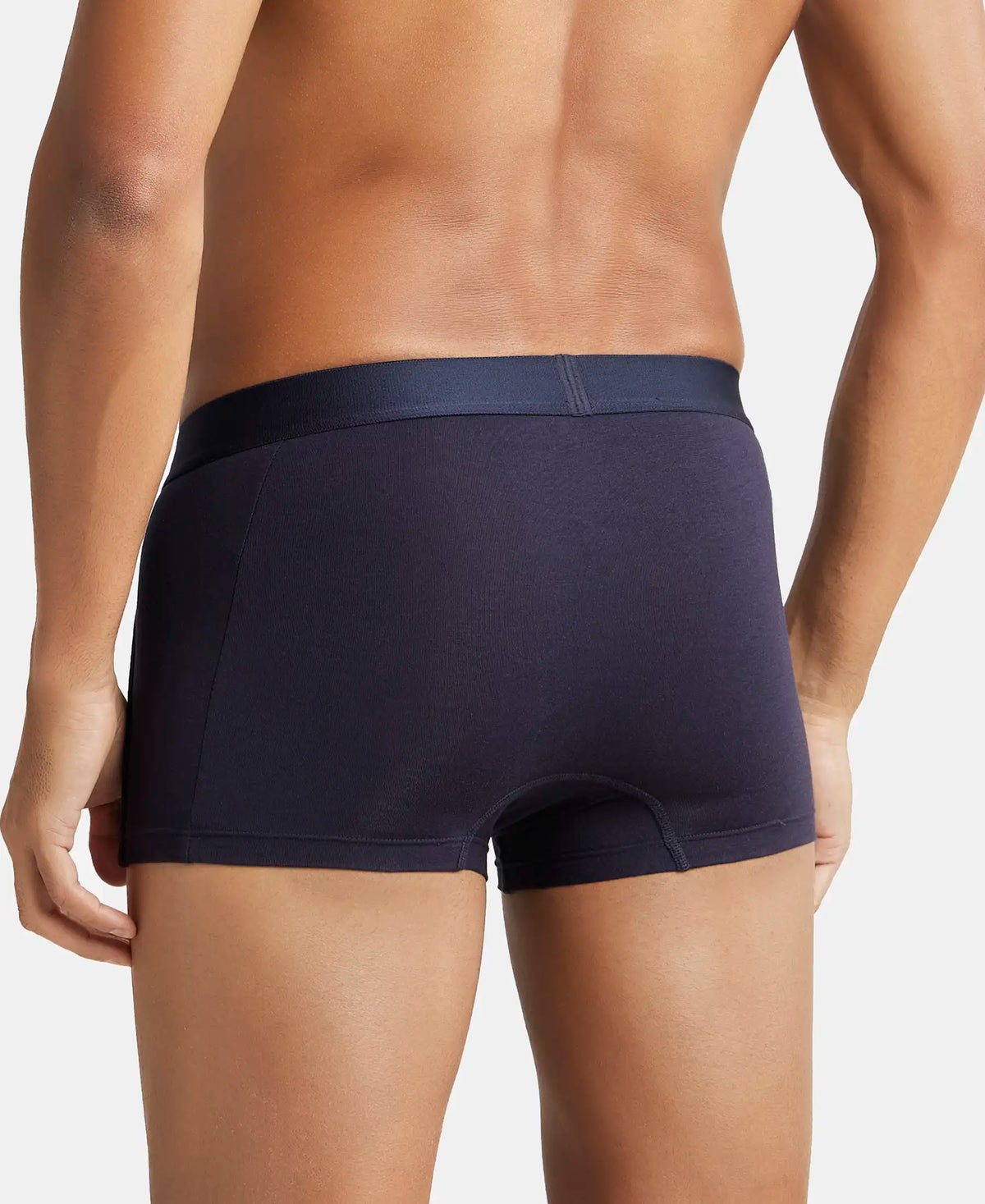 Tencel Micro Modal Cotton Elastane Stretch Solid Trunk with Natural StayFresh Properties - True Navy