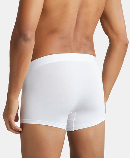 Tencel Micro Modal Cotton Elastane Stretch Solid Trunk with Natural StayFresh Properties - White