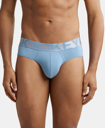 Tactel Microfiber Elastane Stretch Solid Brief with Moisture Move Properties - Blue Shadow