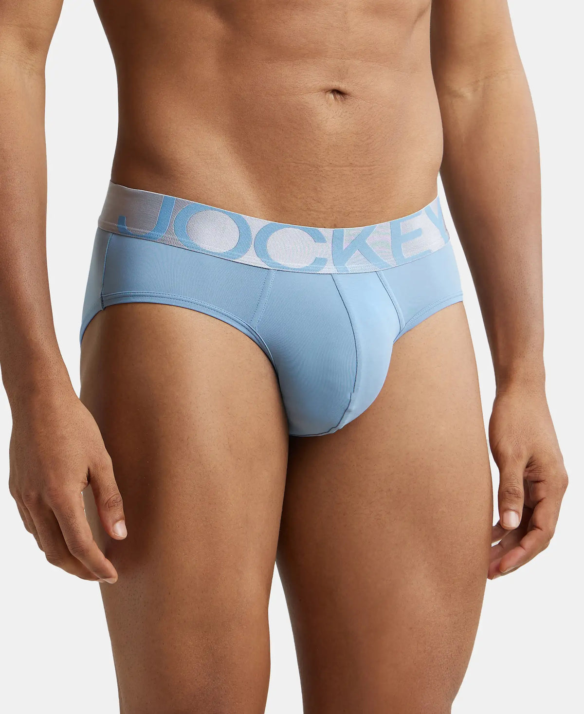 Tactel Microfiber Elastane Stretch Solid Brief with Moisture Move Properties - Blue Shadow