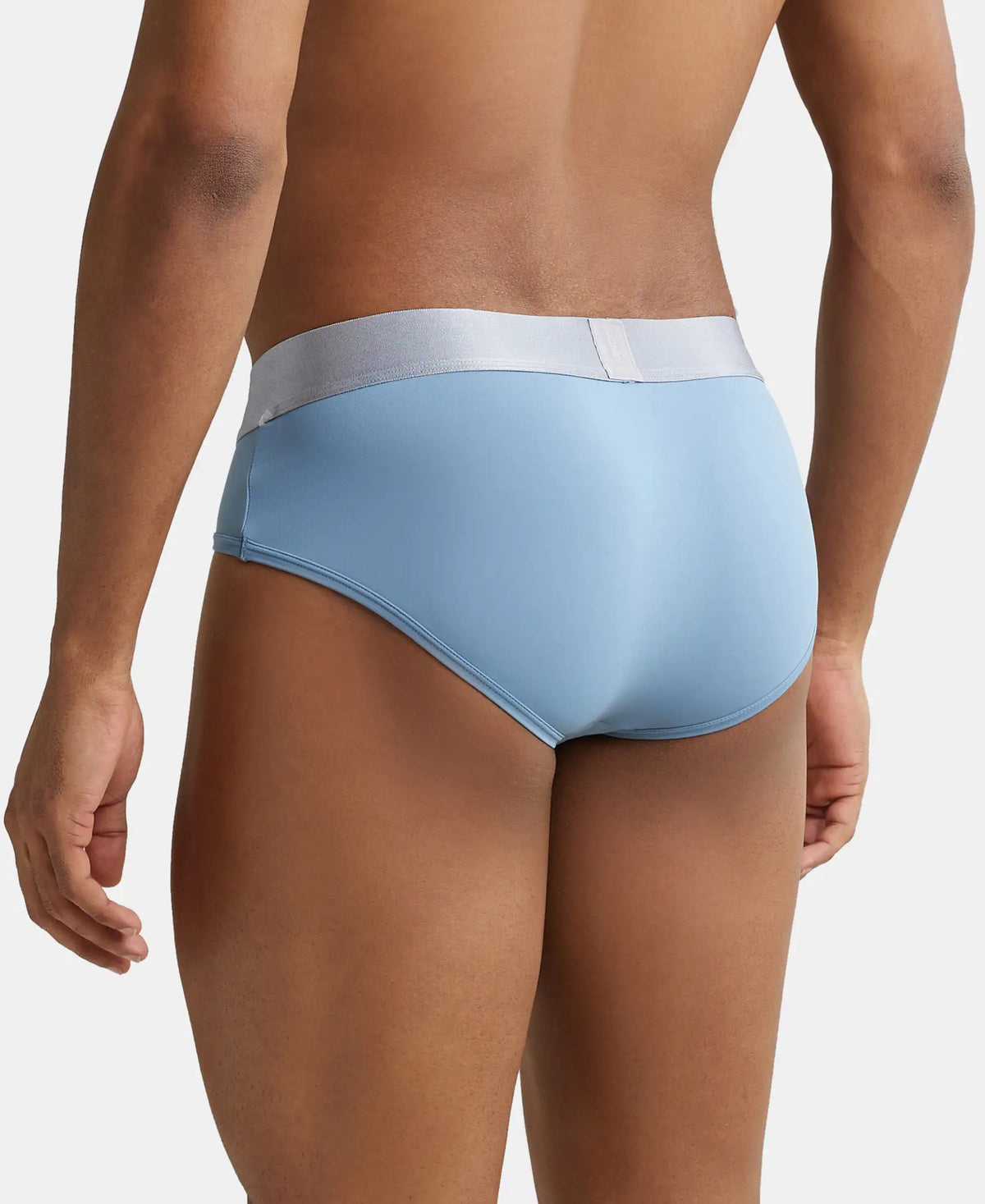 Tactel Microfiber Elastane Stretch Solid Brief with Moisture Move Properties - Blue Shadow