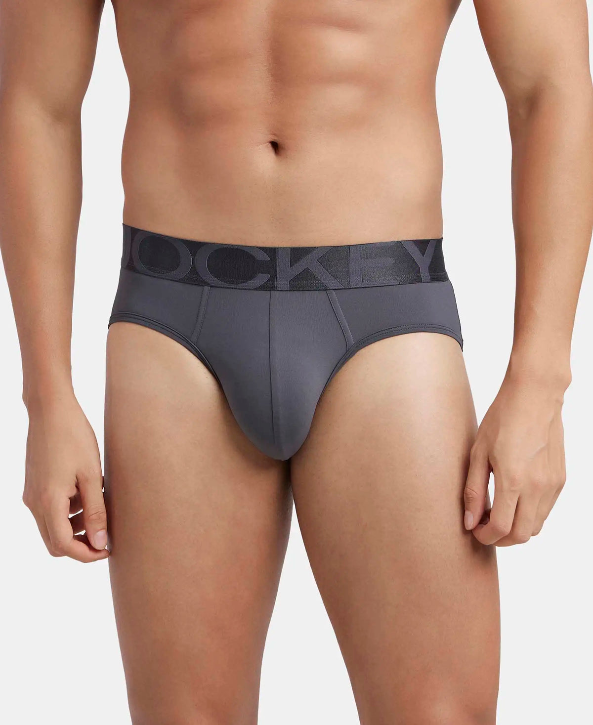 Tactel Microfiber Elastane Stretch Solid Brief with Moisture Move Properties - Ebony