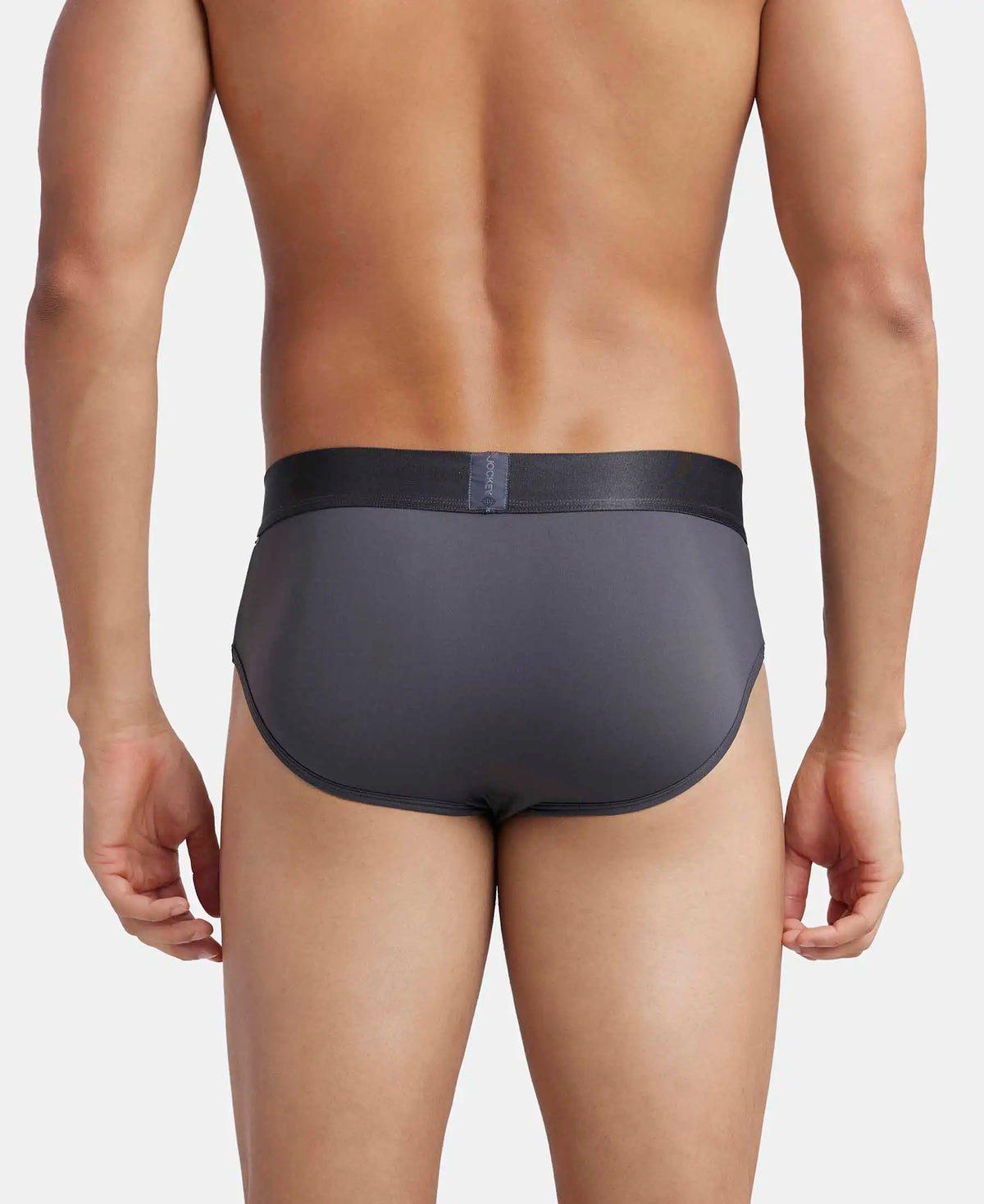 Tactel Microfiber Elastane Stretch Solid Brief with Moisture Move Properties - Ebony