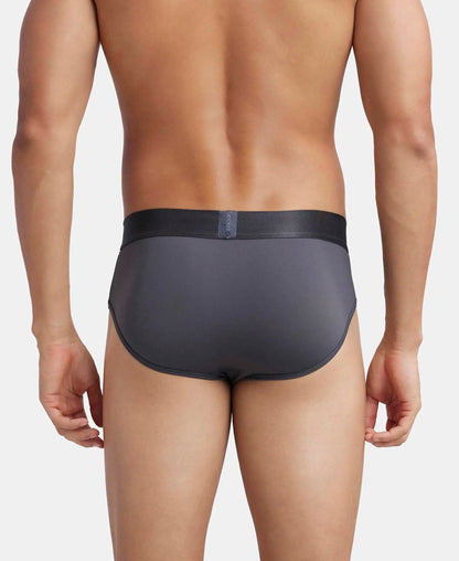 Tactel Microfiber Elastane Stretch Solid Brief with Moisture Move Properties - Ebony