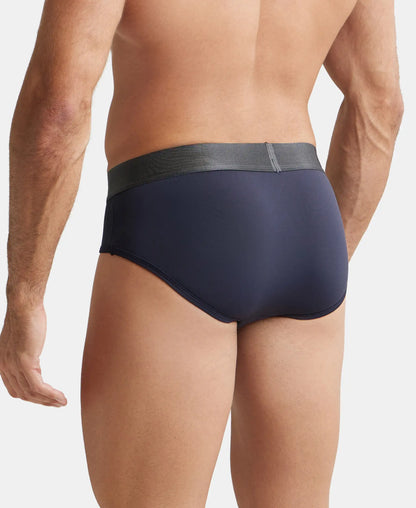 Tactel Microfiber Elastane Stretch Solid Brief with Moisture Move Properties - True Navy