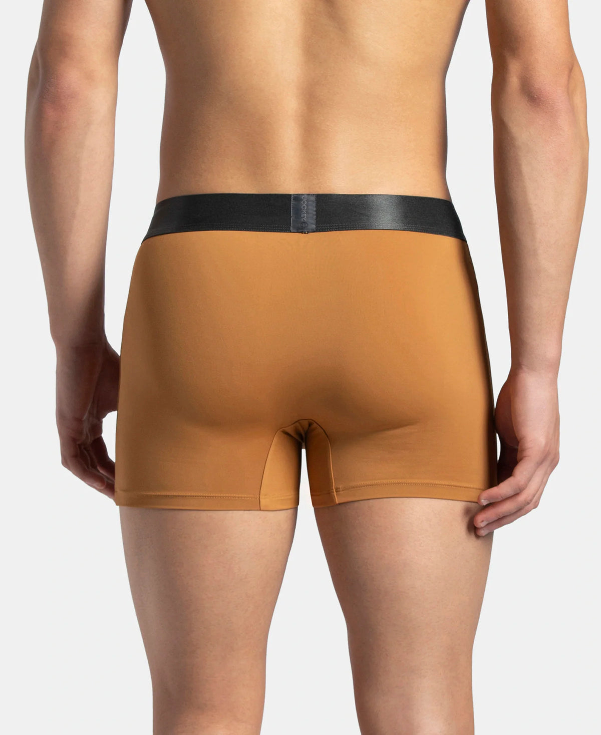 Tactel Microfiber Elastane Stretch Solid Trunk with Moisture Move Properties - Brown Sugar