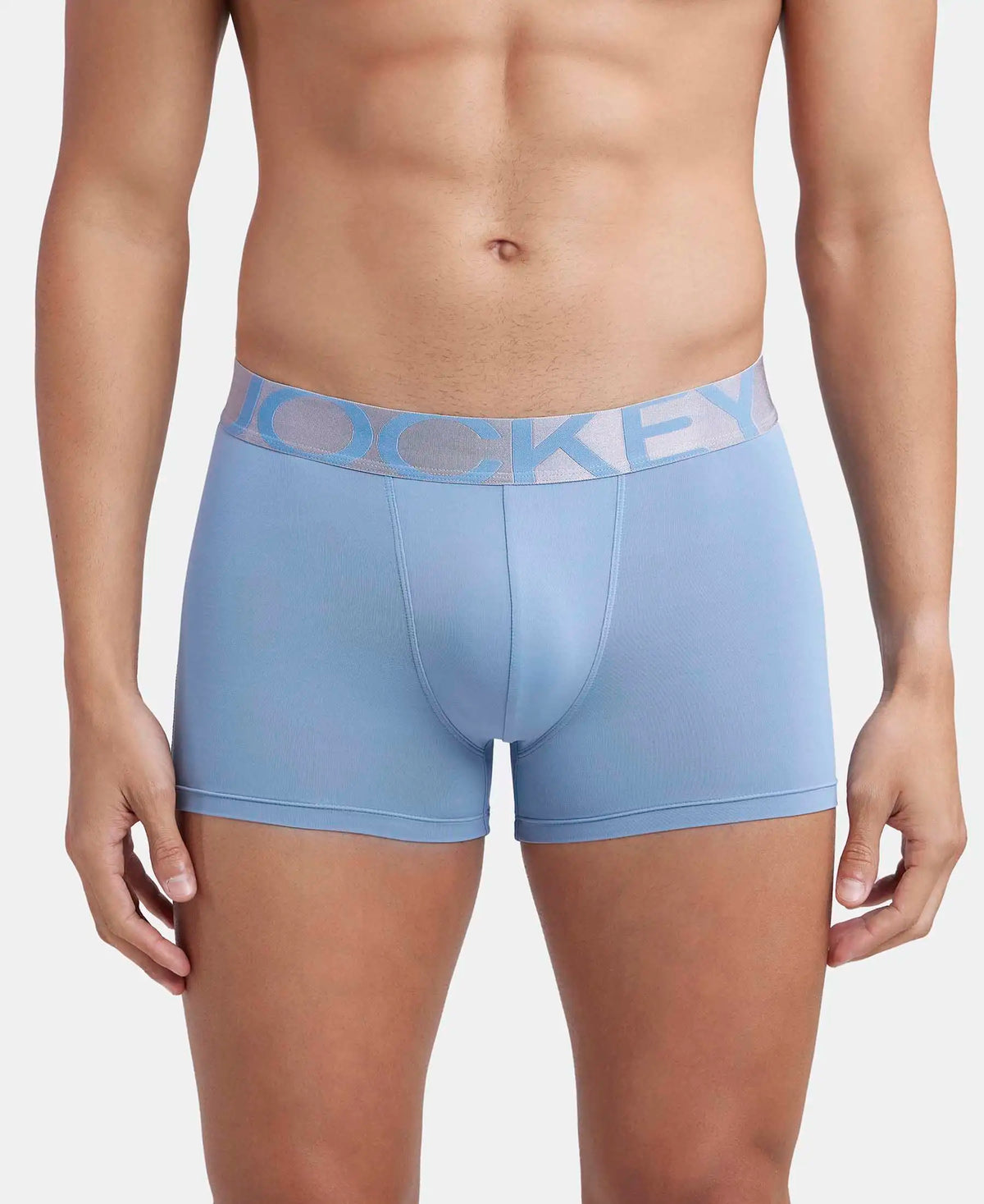 Tactel Microfiber Elastane Stretch Solid Trunk with Moisture Move Properties - Blue Shadow