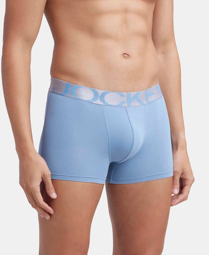 Tactel Microfiber Elastane Stretch Solid Trunk with Moisture Move Properties - Blue Shadow