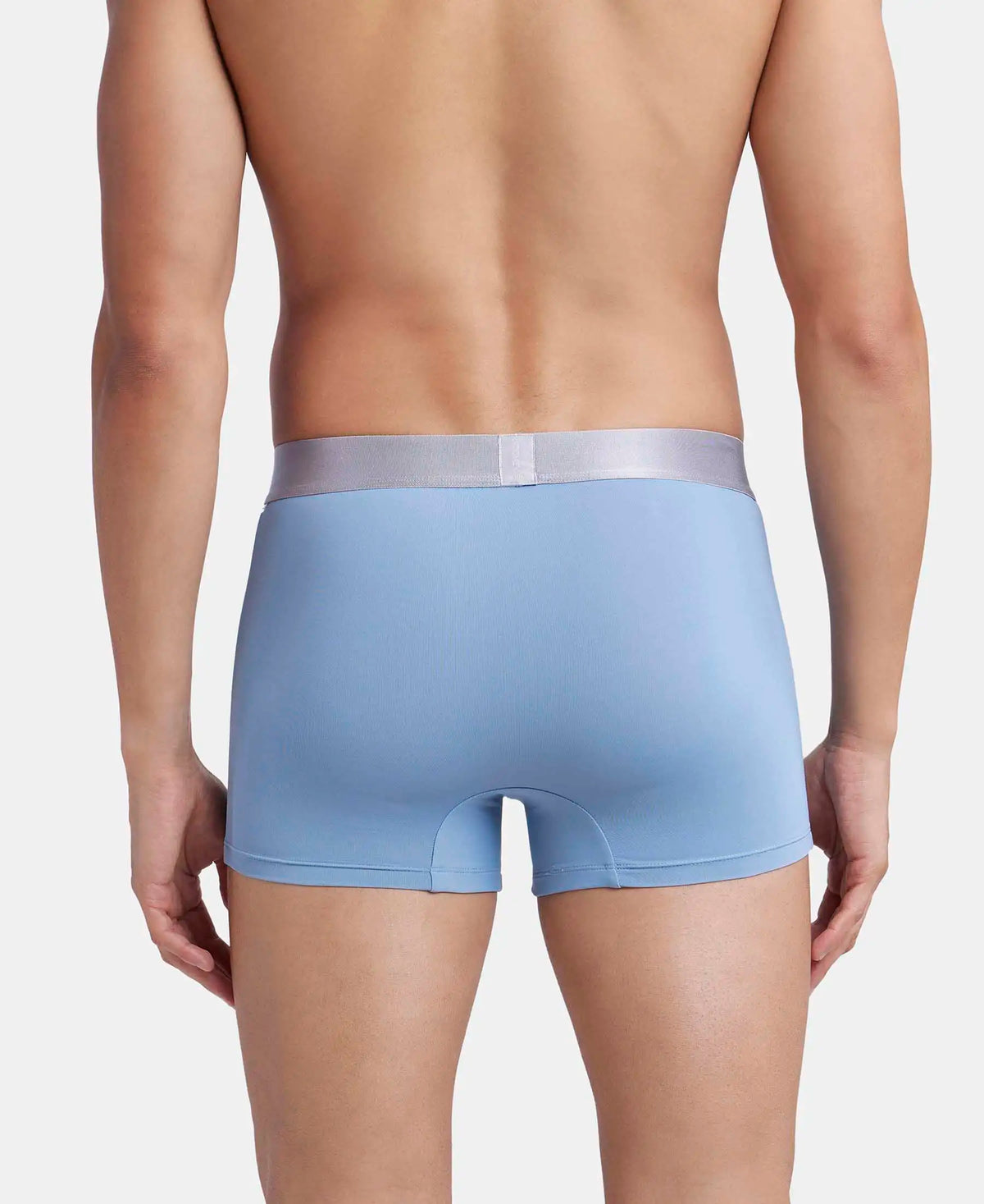 Tactel Microfiber Elastane Stretch Solid Trunk with Moisture Move Properties - Blue Shadow