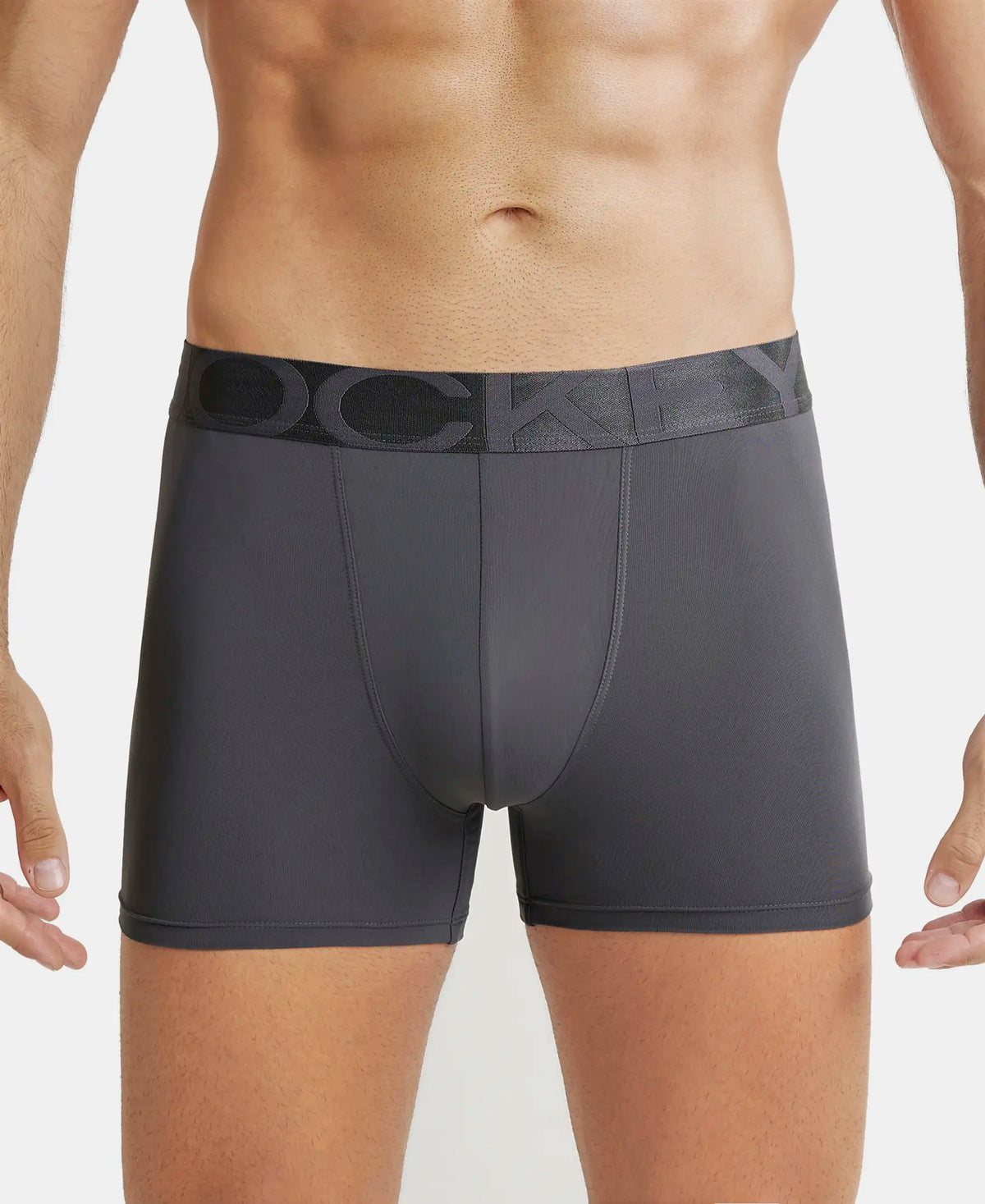 Tactel Microfiber Elastane Stretch Solid Trunk with Moisture Move Properties - Ebony