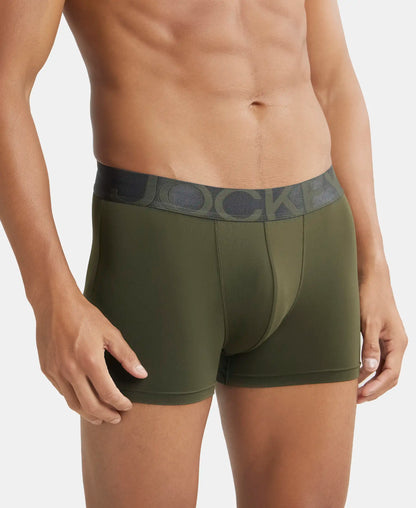 Tactel Microfiber Elastane Stretch Solid Trunk with Moisture Move Properties - Forest Night