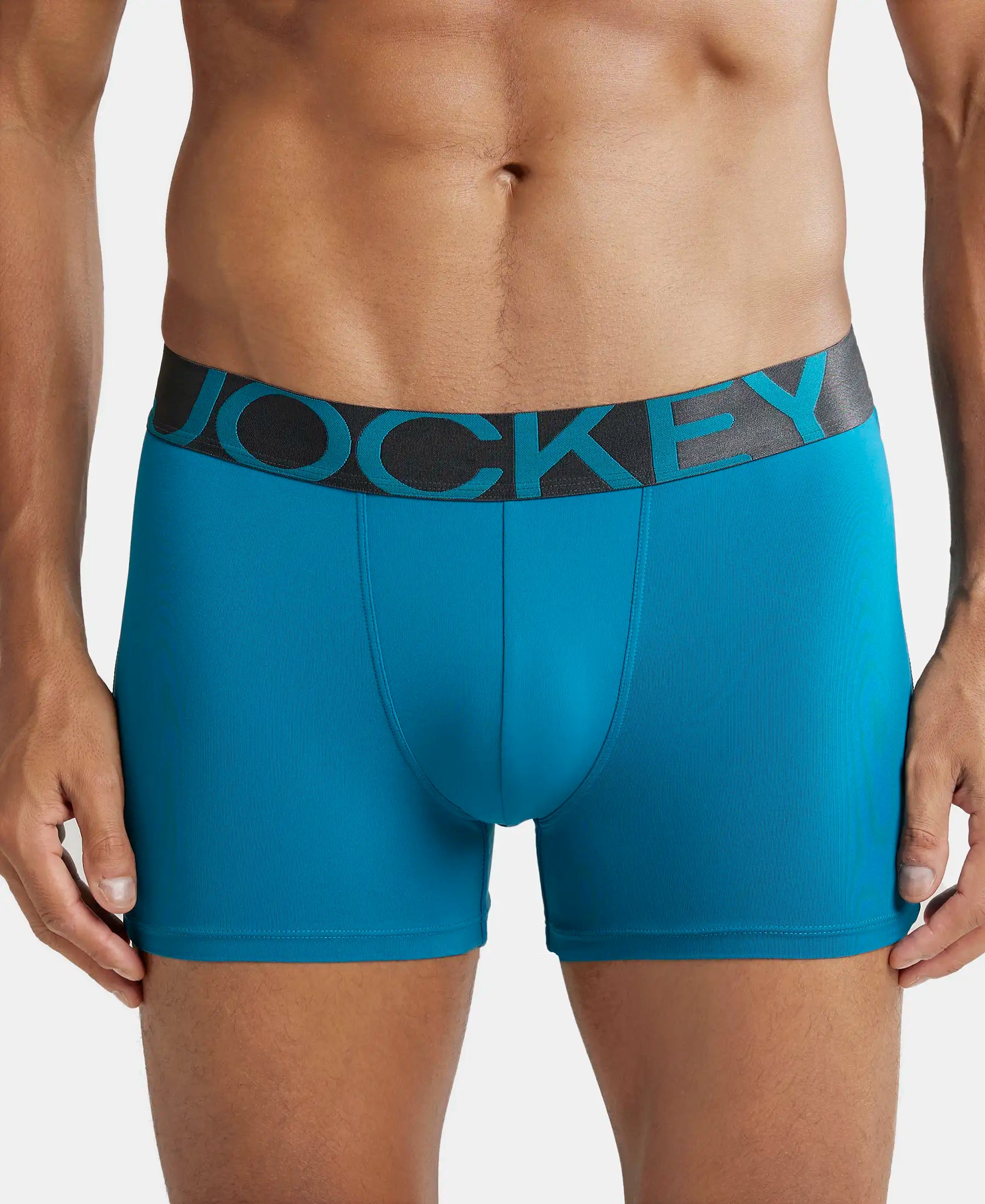 Tactel Microfiber Elastane Stretch Solid Trunk with Moisture Move Properties - Ocean Depth