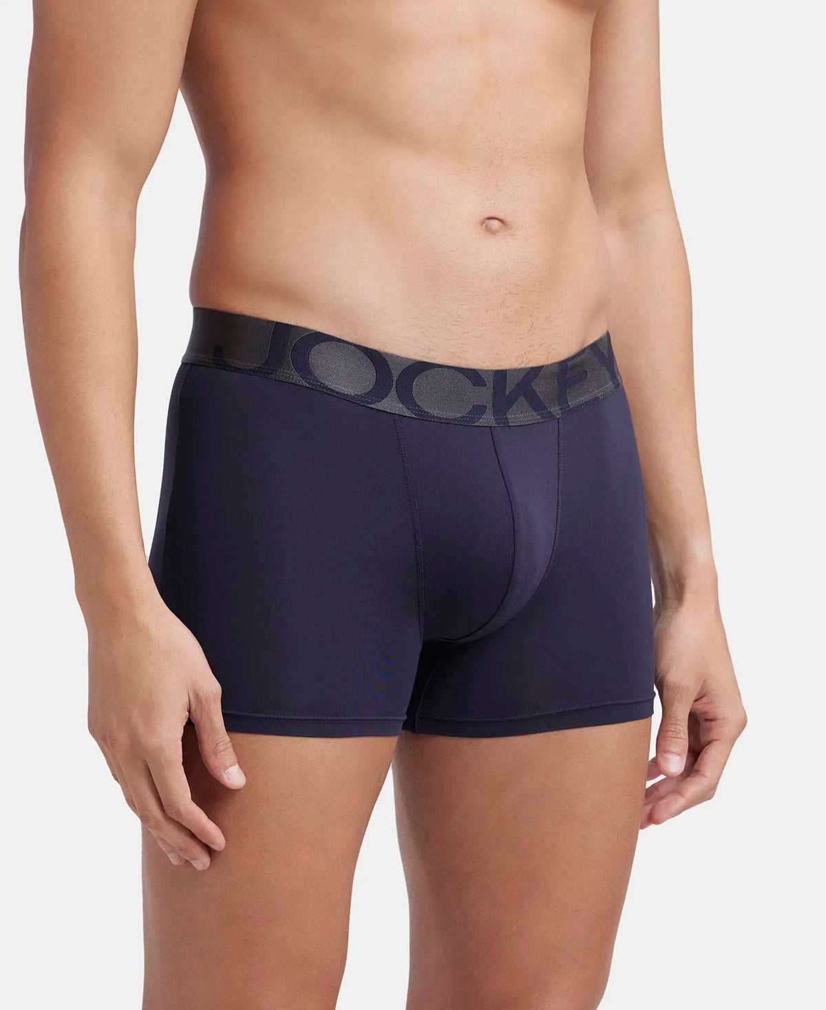 Tactel Microfiber Elastane Stretch Solid Trunk with Moisture Move Properties - True Navy