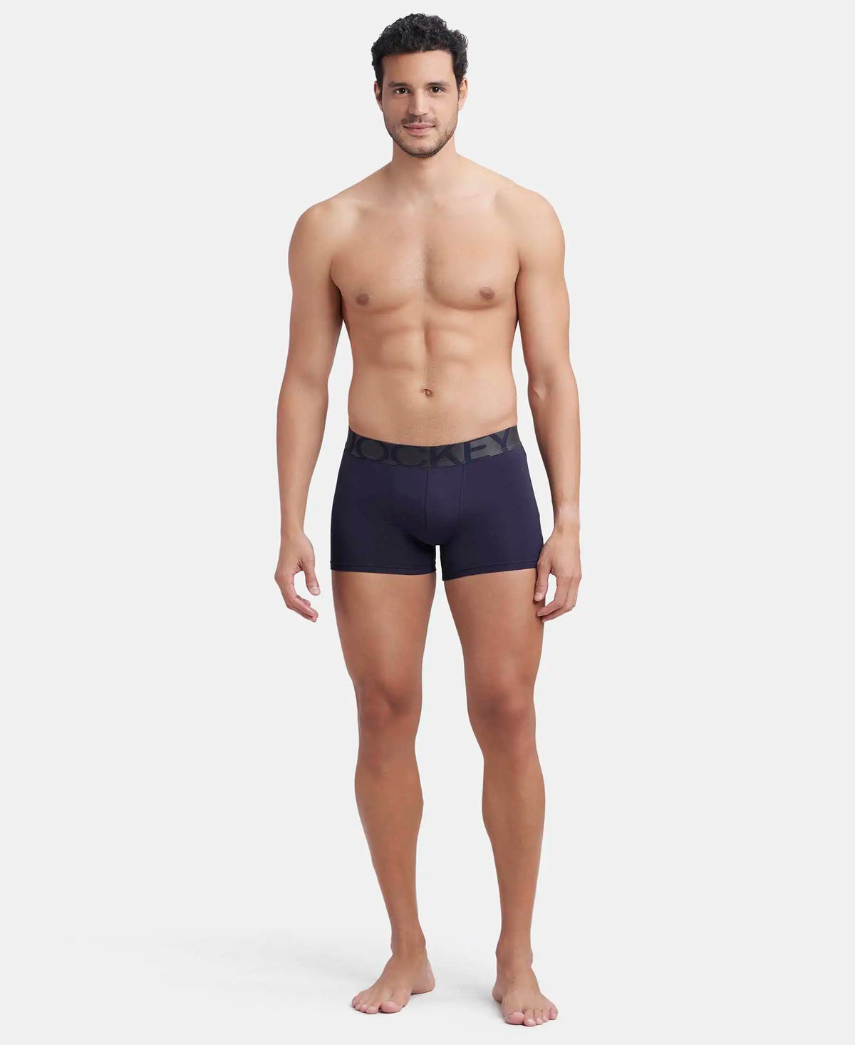 Tactel Microfiber Elastane Stretch Solid Trunk with Moisture Move Properties - True Navy