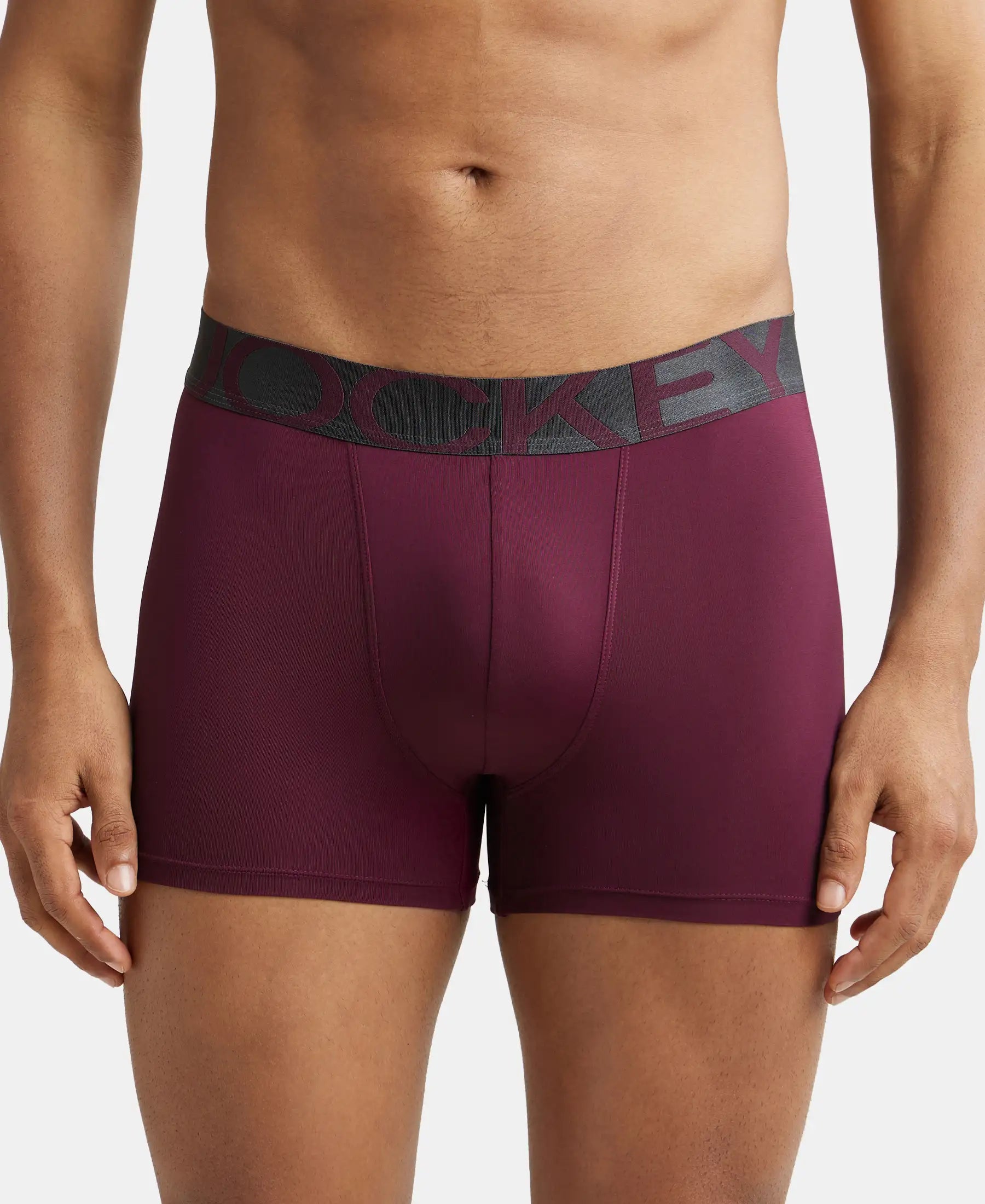 Tactel Microfiber Elastane Stretch Solid Trunk with Moisture Move Properties - Wine Tasting