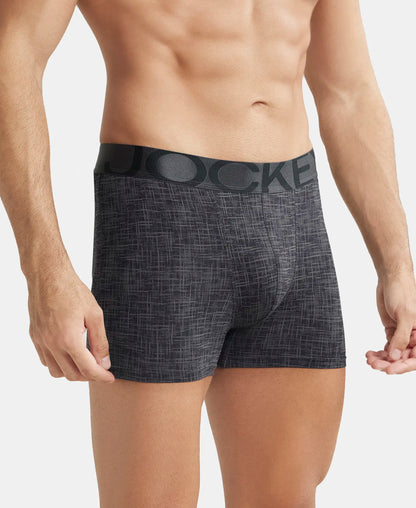 Tactel Microfiber Elastane Stretch Printed Trunk with Moisture Move Properties - Ebony Grey Prints