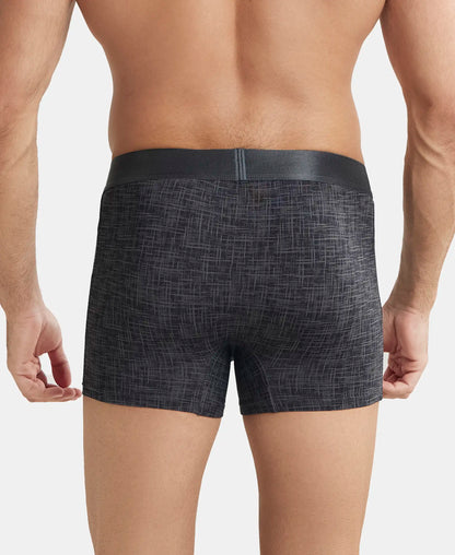 Tactel Microfiber Elastane Stretch Printed Trunk with Moisture Move Properties - Ebony Grey Prints