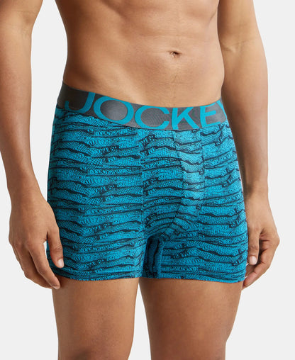 Tactel Microfiber Elastane Stretch Printed Trunk with Moisture Move Properties - Ocean Depth Prints