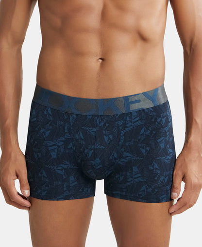 Tactel Microfiber Elastane Stretch Printed Trunk with Moisture Move Properties - Petrol Base Printed