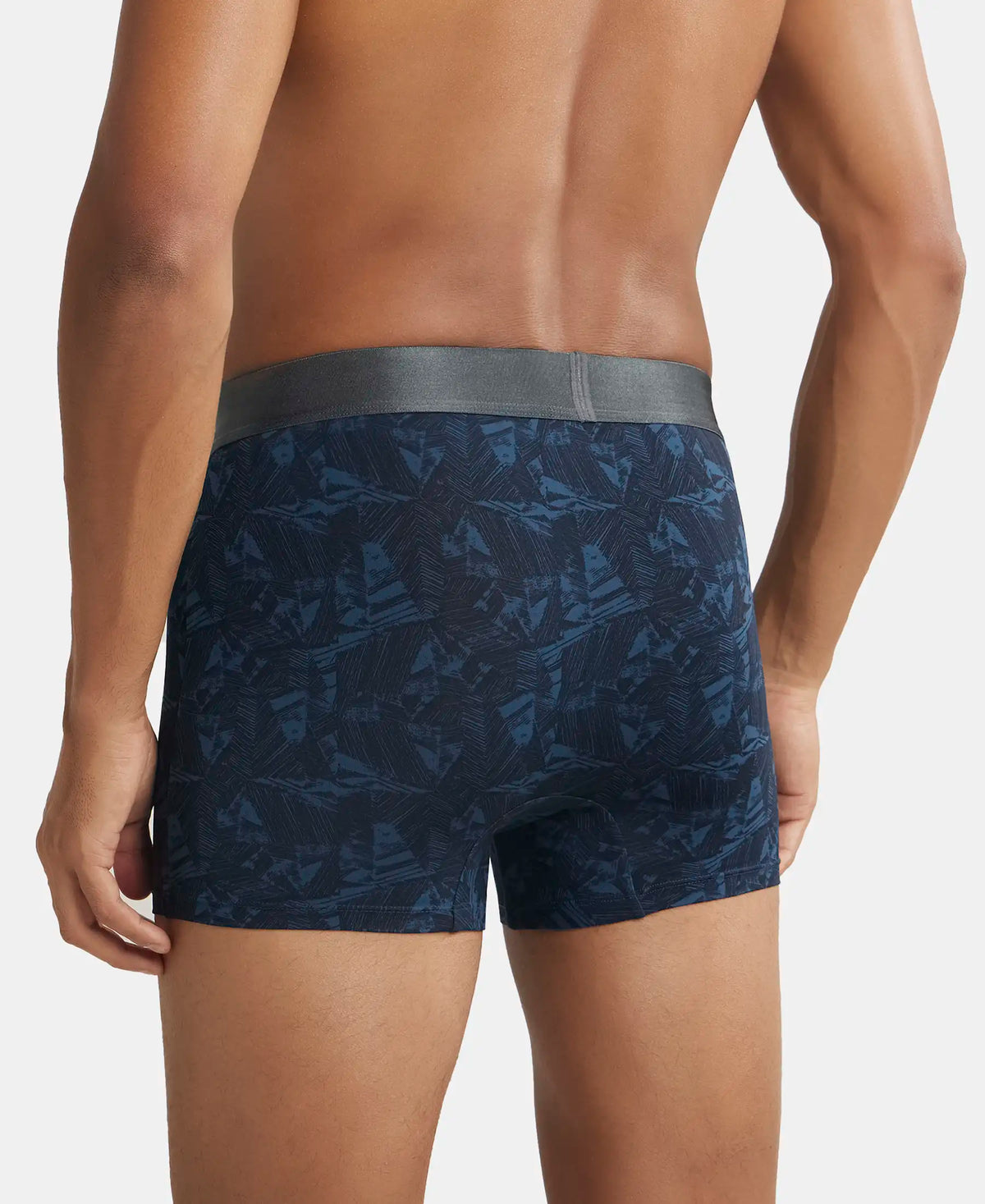 Tactel Microfiber Elastane Stretch Printed Trunk with Moisture Move Properties - Petrol Base Printed