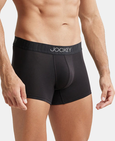 Supima Cotton Elastane Stretch Solid Trunk with Ultrasoft Waistband - Black