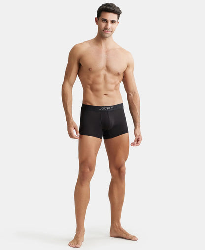 Supima Cotton Elastane Stretch Solid Trunk with Ultrasoft Waistband - Black