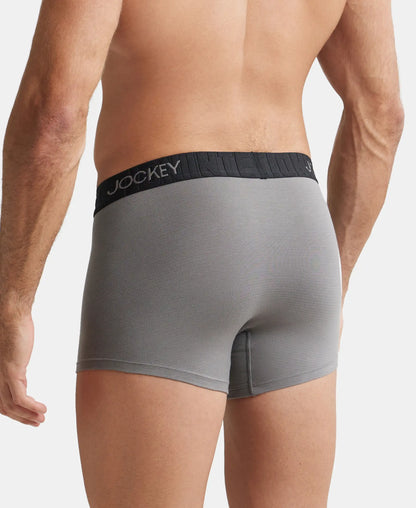 Supima Cotton Elastane Stretch Solid Trunk with Ultrasoft Waistband - Gunmetal