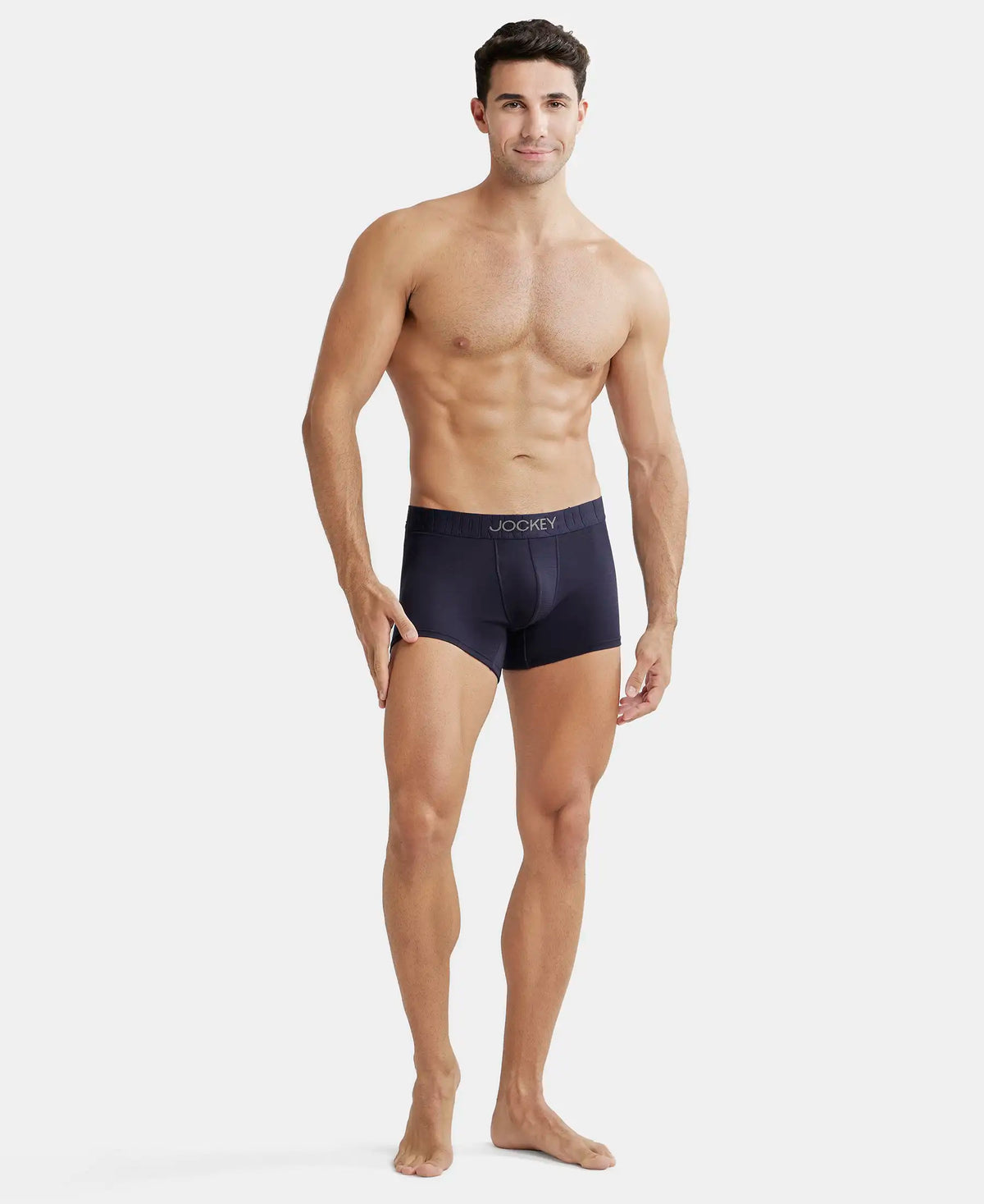 Supima Cotton Elastane Stretch Solid Trunk with Ultrasoft Waistband - True Navy