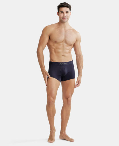 Supima Cotton Elastane Stretch Solid Trunk with Ultrasoft Waistband - True Navy