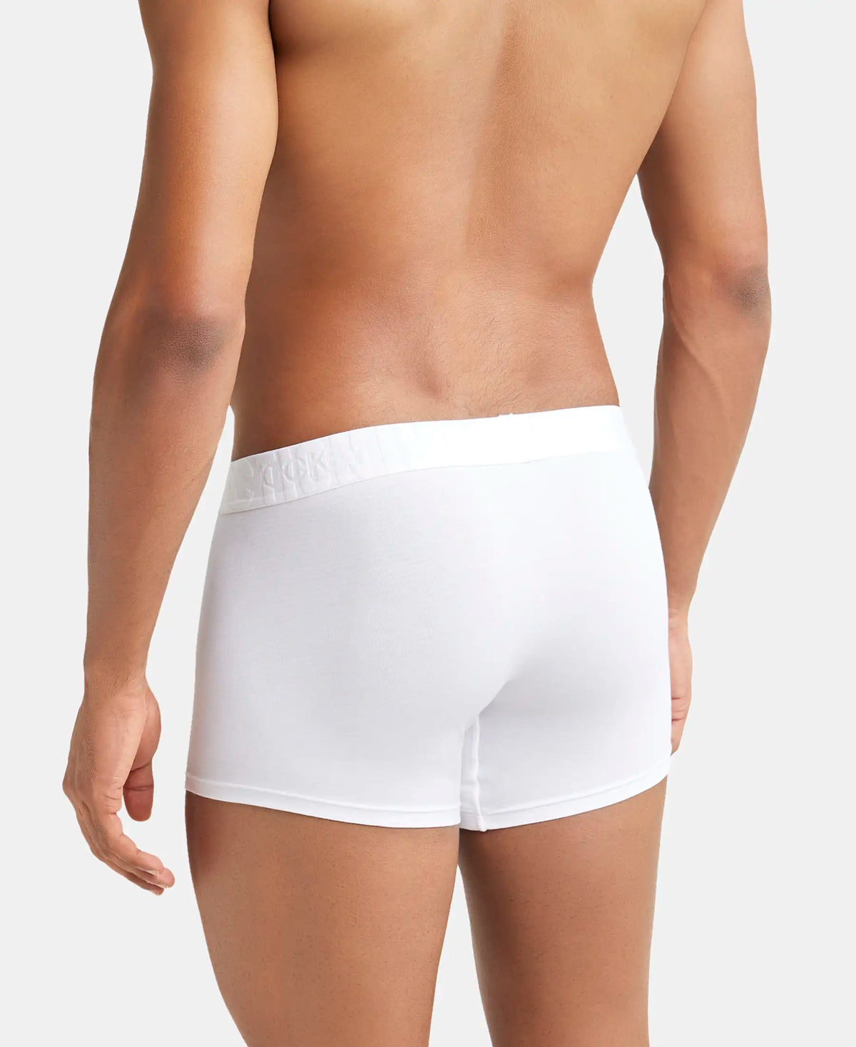 Supima Cotton Elastane Stretch Solid Trunk with Ultrasoft Waistband - White