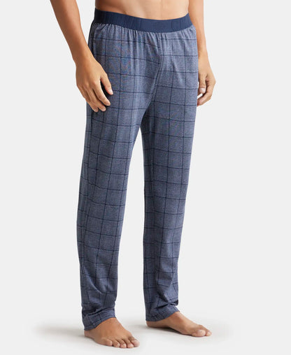 Tencel Micro Modal Cotton Elastane Stretch Regular Fit Pyjama with Side Pockets - Mid Blue