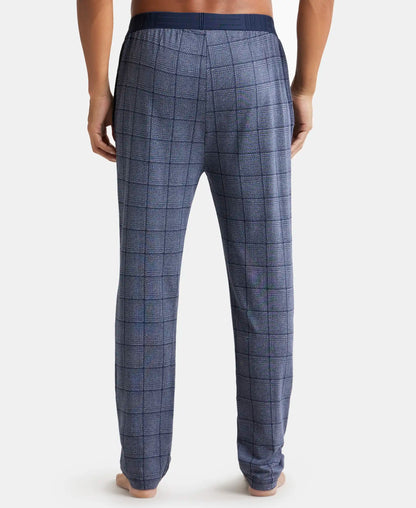 Tencel Micro Modal Cotton Elastane Stretch Regular Fit Pyjama with Side Pockets - Mid Blue
