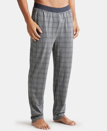 Tencel Micro Modal Cotton Elastane Stretch Regular Fit Pyjama with Side Pockets - Mid Grey