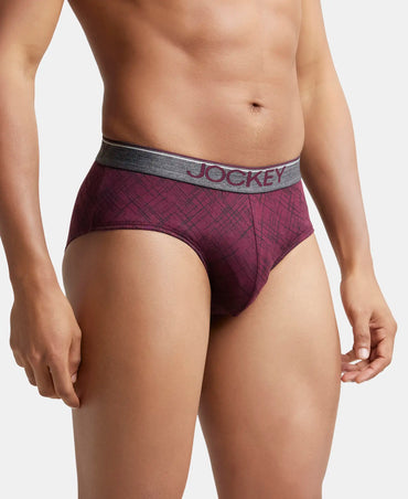 Super Combed Cotton Printed Brief with Ultrasoft Waistband - Assorted (Pack of 2)