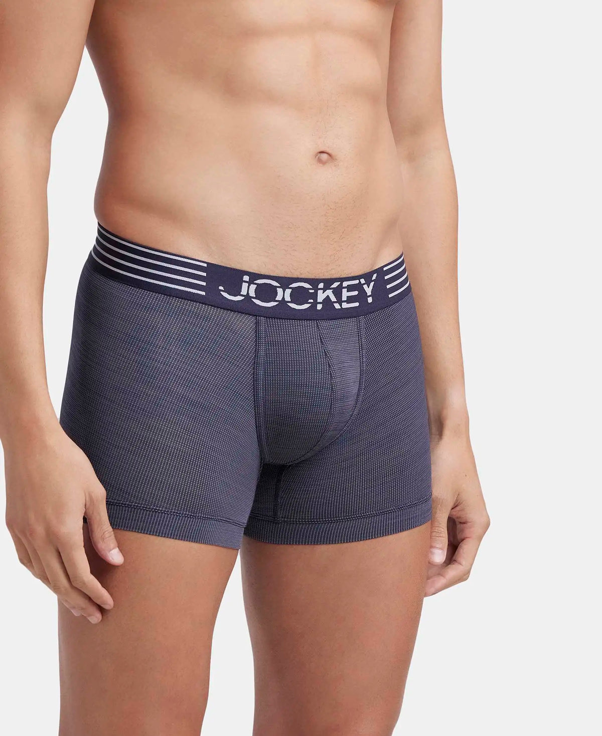 Microfiber Mesh Elastane Stretch Performance Trunk with StayDry Technology - True Navy