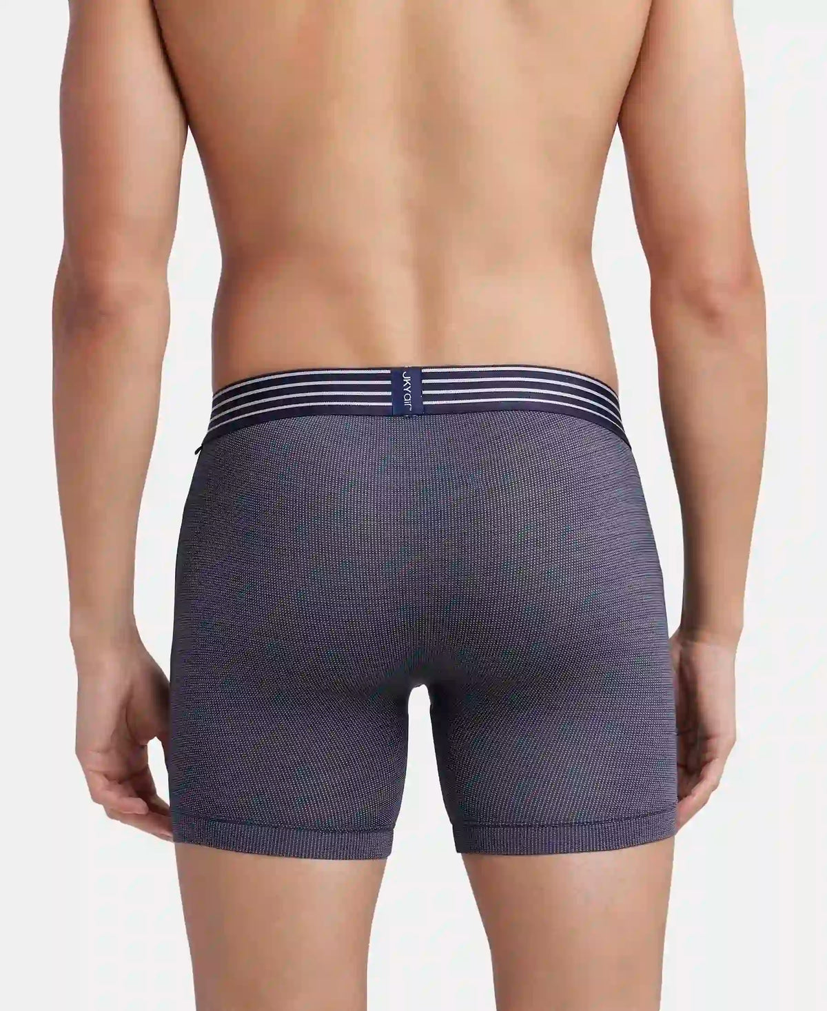 Microfiber Mesh Elastane Stretch Performance Boxer Brief with StayDry Technology - True Navy