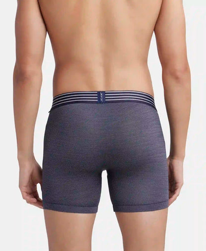 Microfiber Mesh Elastane Stretch Performance Boxer Brief with StayDry Technology - True Navy