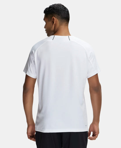 Super Combed Cotton Blend Graphic Printed Round Neck Half Sleeve T-Shirt with Stay Fresh Treatment - White