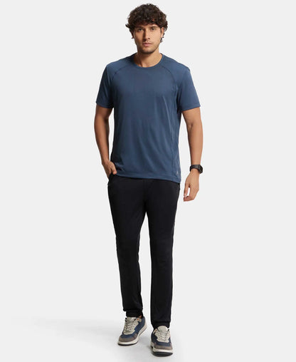 Microfiber Elastane Stretch Jogger with Zipper Pockets and StayDry Treatment - Black