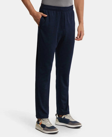 Lightweight Microfiber Trackpant with Zipper Pockets and StayFresh Treatment - Navy