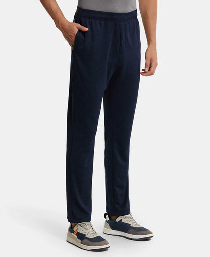 Lightweight Microfiber Trackpant with Zipper Pockets and StayFresh Treatment - Navy