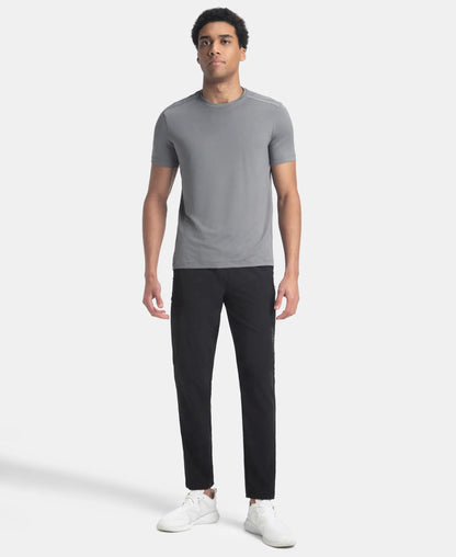 Recycled Microfiber Elastane Stretch Cargo Trackpant with StayFresh Treatment - Black