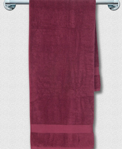 Cotton Terry Ultrasoft and Durable Solid Bath Towel - Burgundy