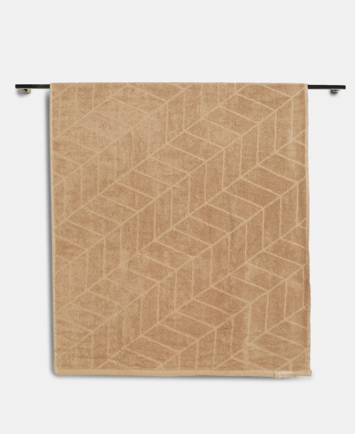 Cotton Terry Ultrasoft and Durable Patterned Bath Towel - Camel